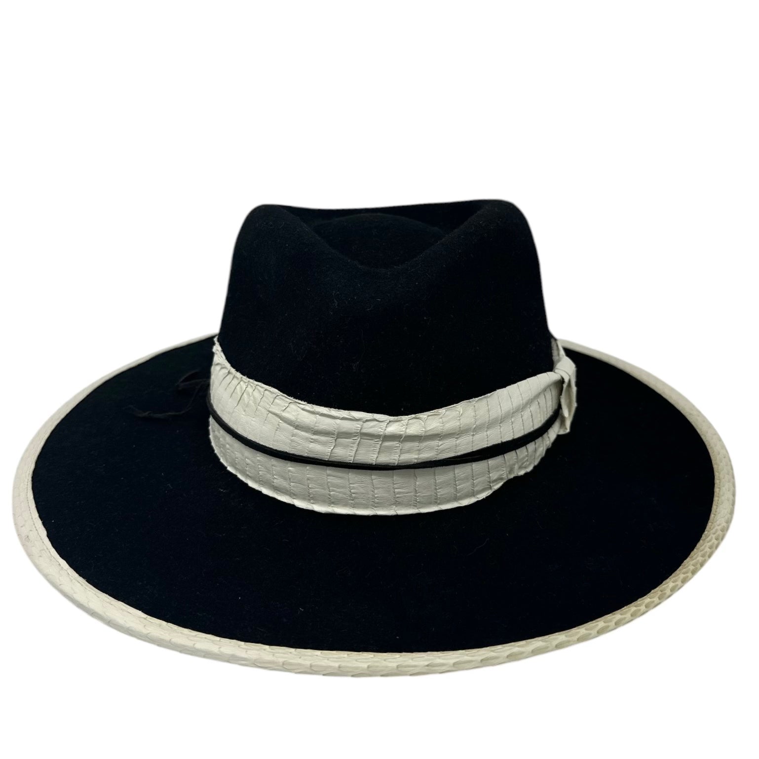 Black Fedora with Snakeskin