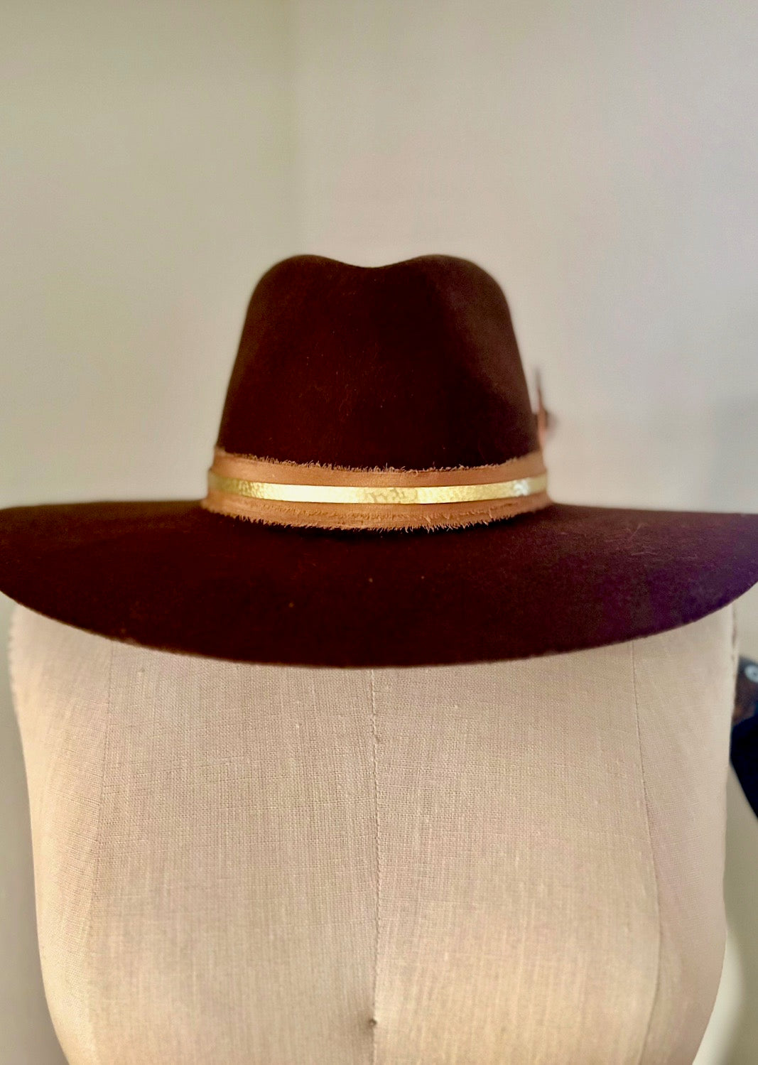 Rose Rust Small Brass Cuff Hat Band