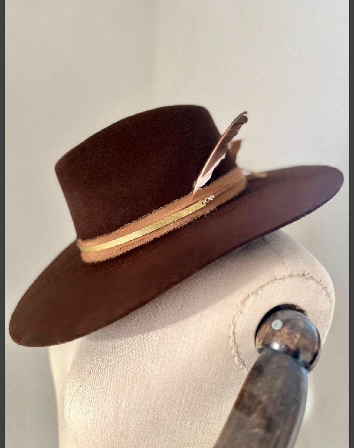 Rose Rust Small Brass Cuff Hat Band