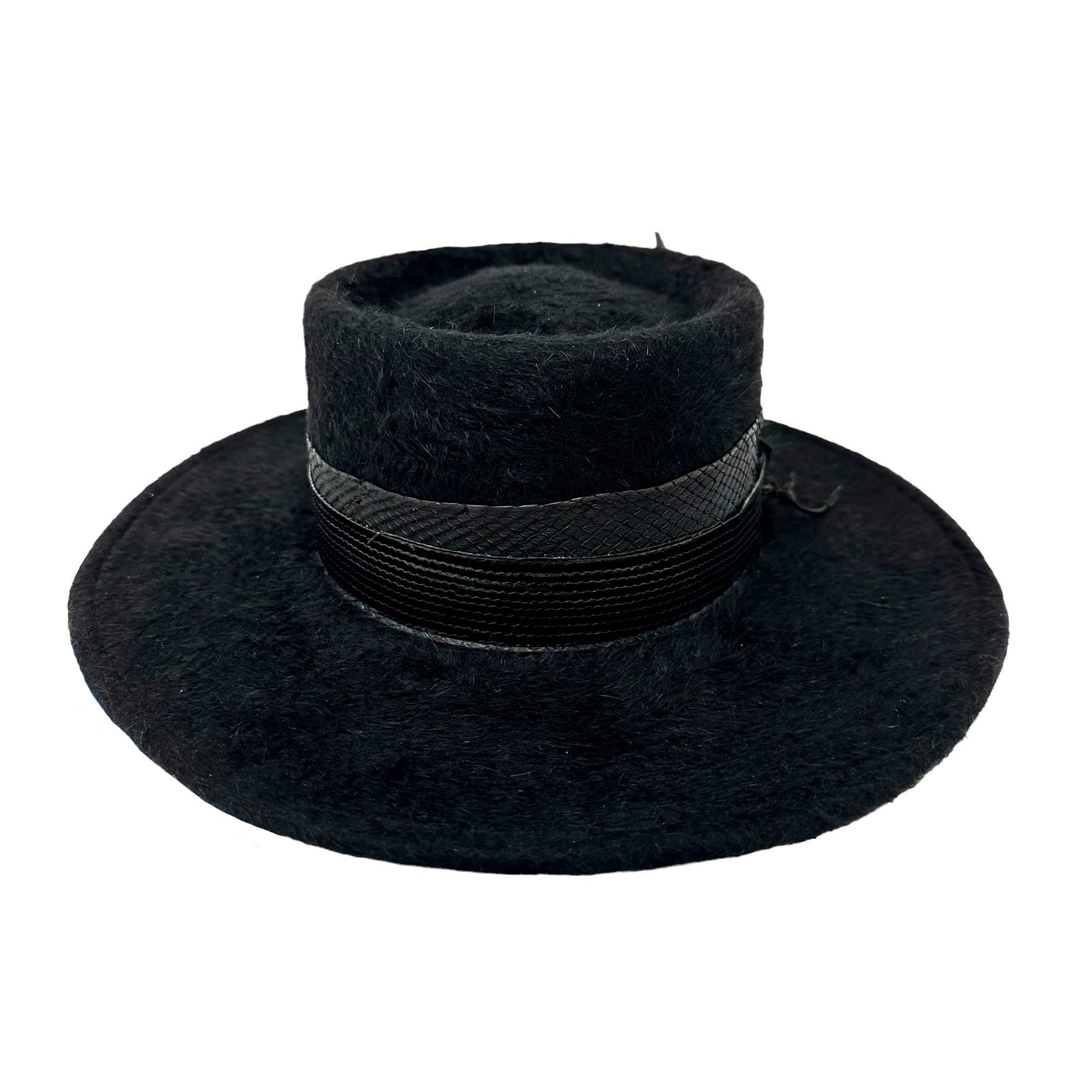 Gambler Black Furry Felt